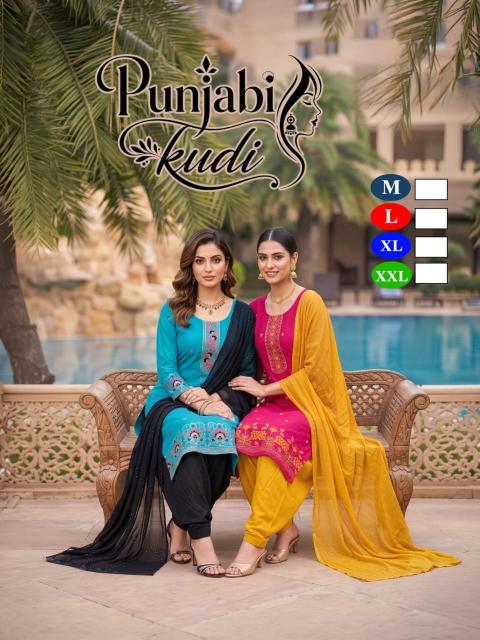 Desi kudi punjabi kudi 3pcs kurtis wholesale online in surat